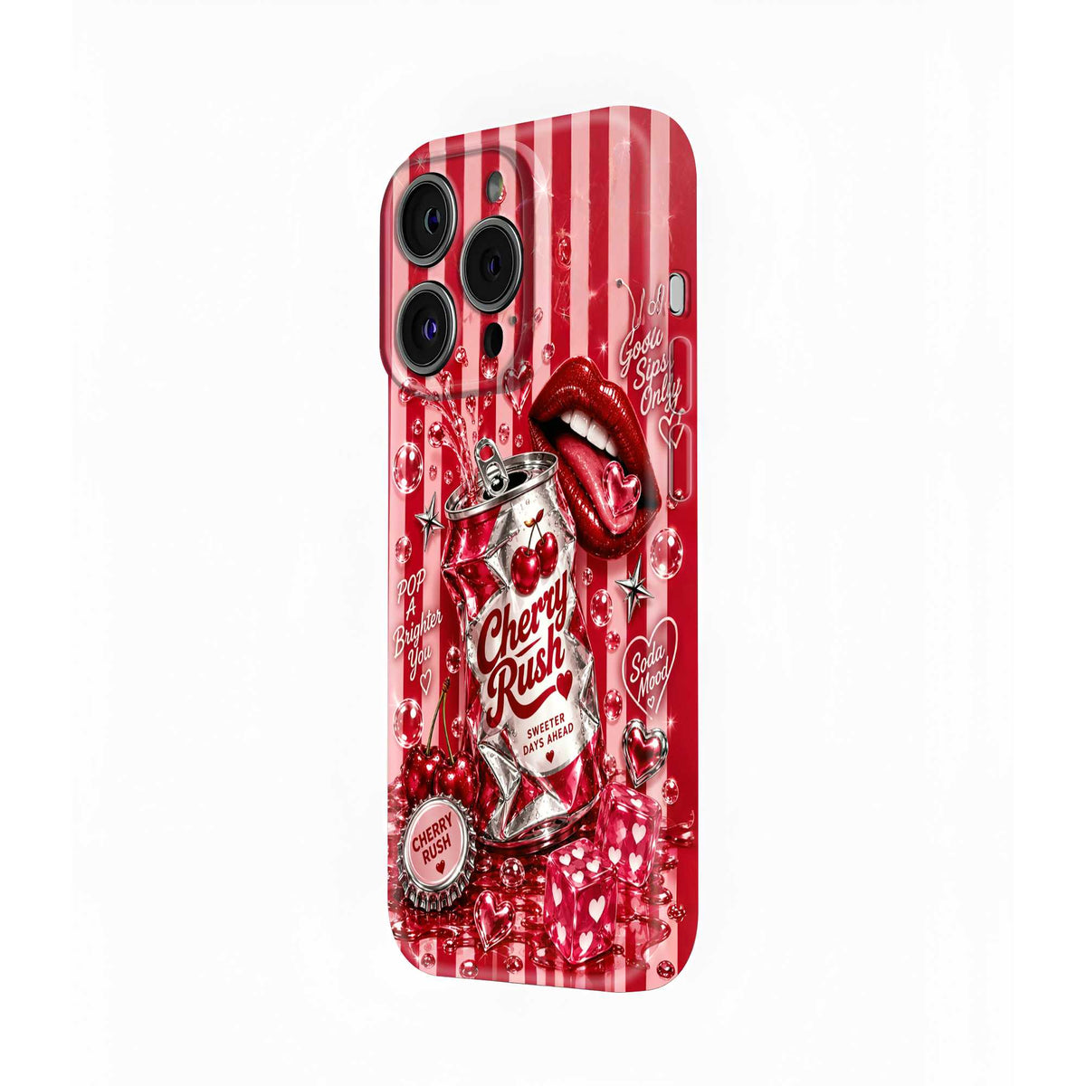 Red Soda Crush Glossy Hard Case