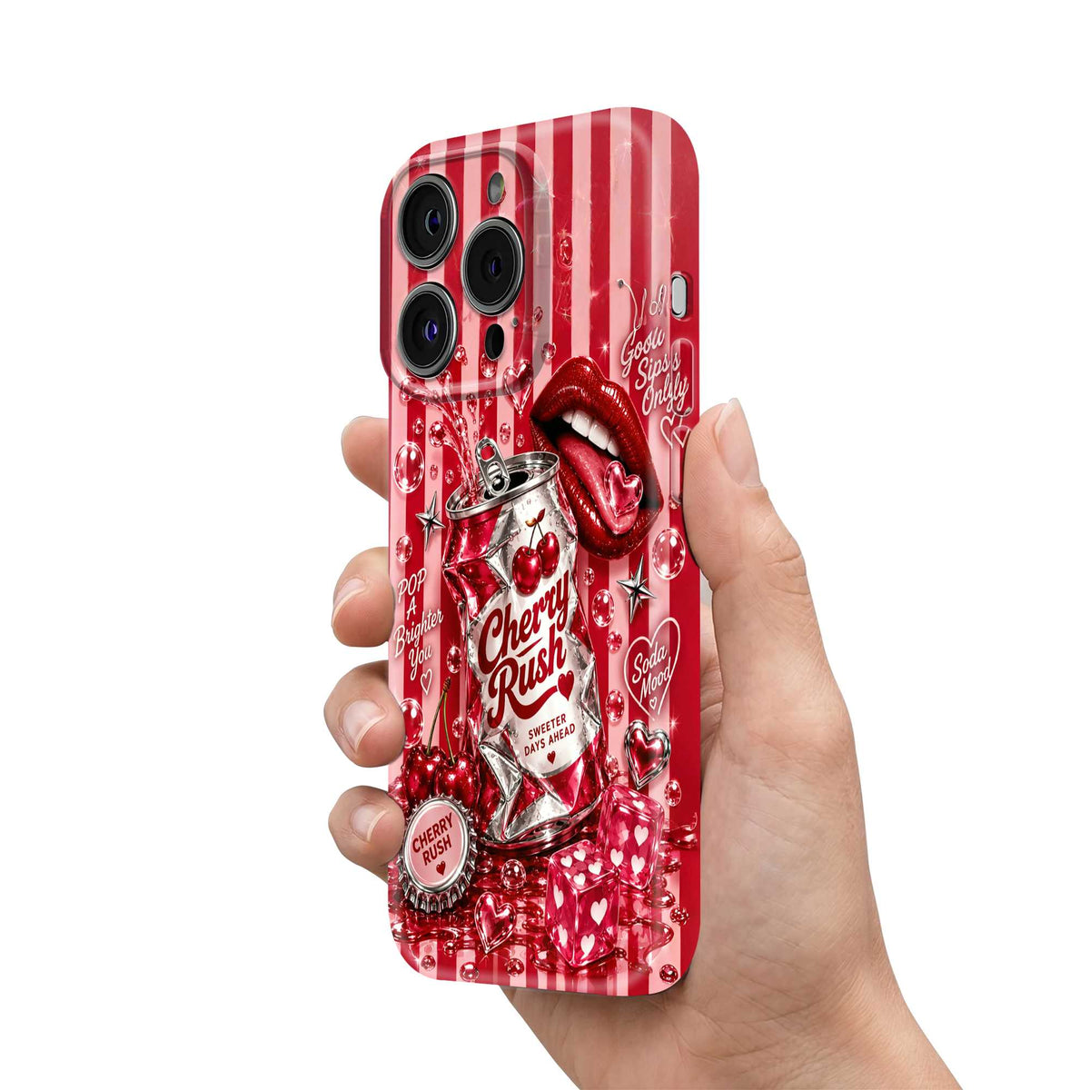 Red Soda Crush Glossy Hard Case