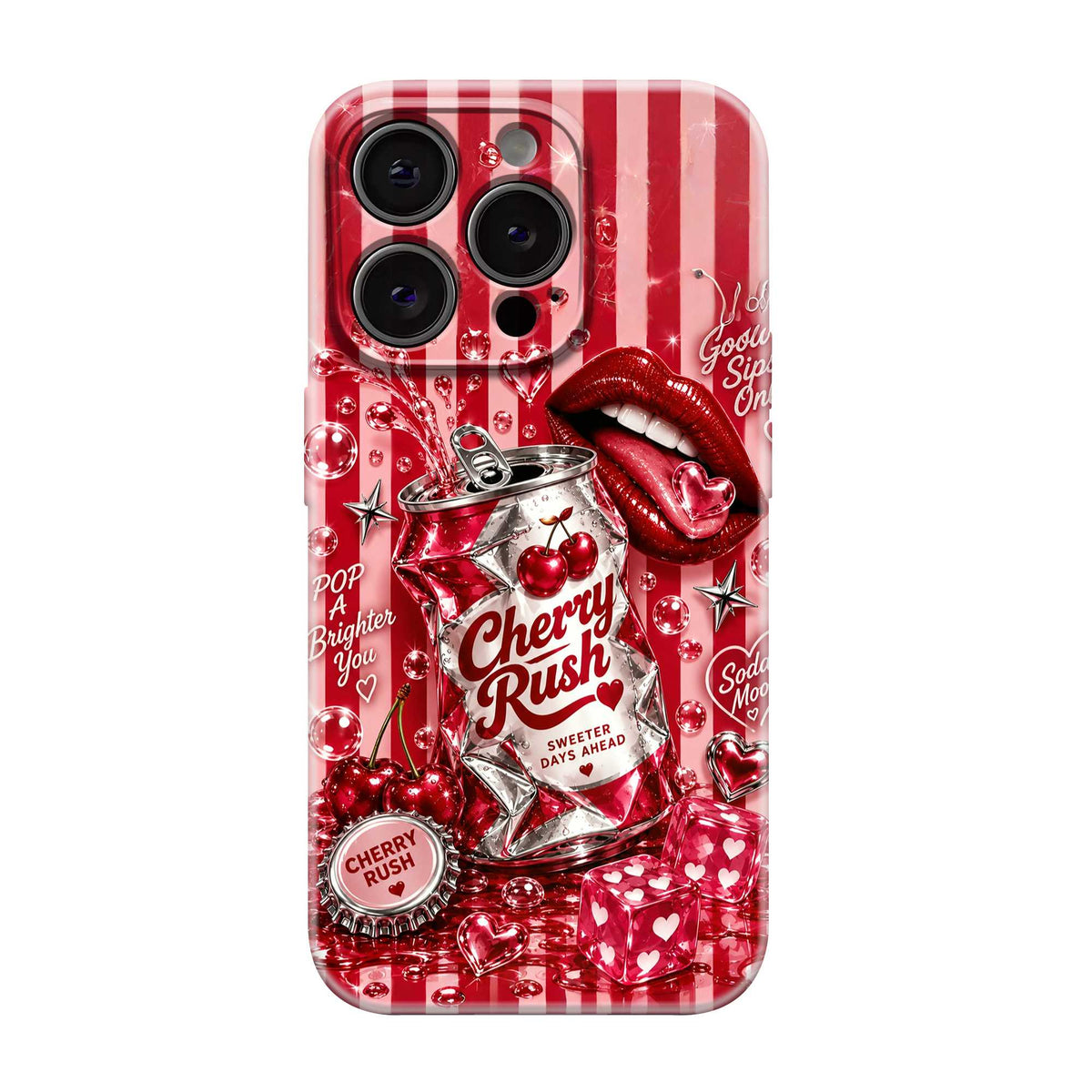 Red Soda Crush Glossy Hard Case