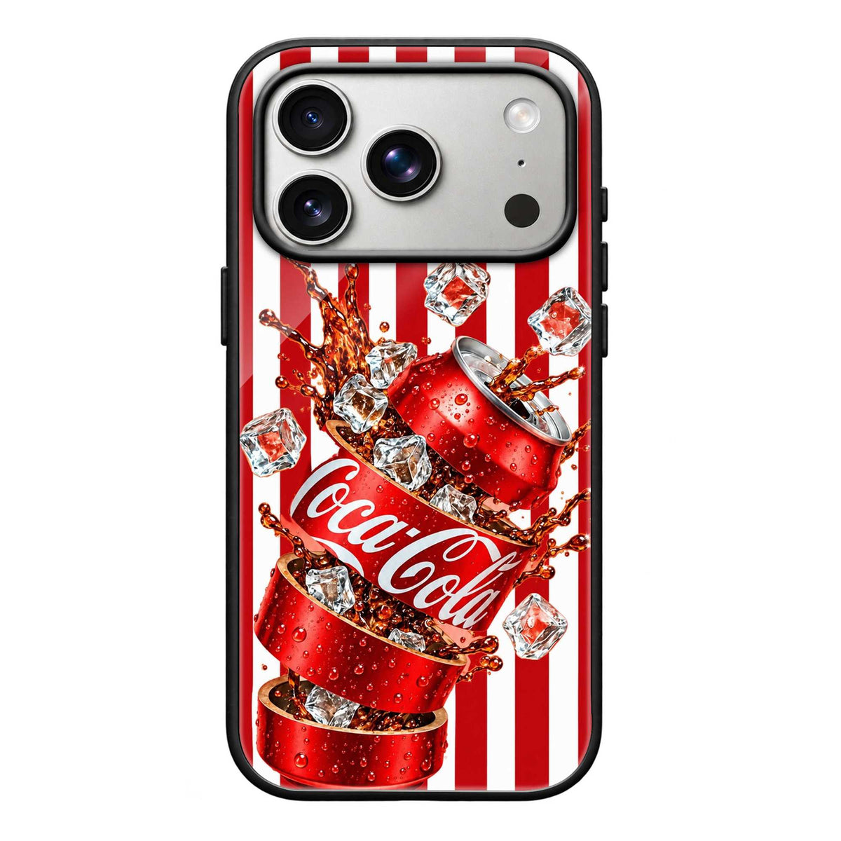 Red Stripe Cola Glass Case