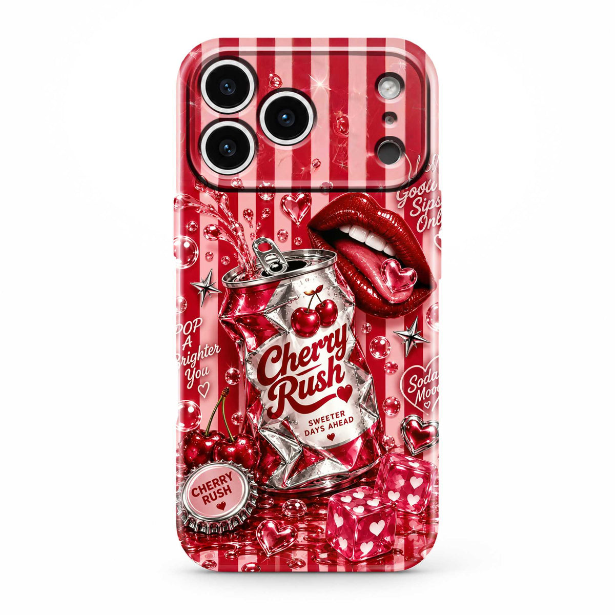 Red Soda Crush Glossy Hard Case