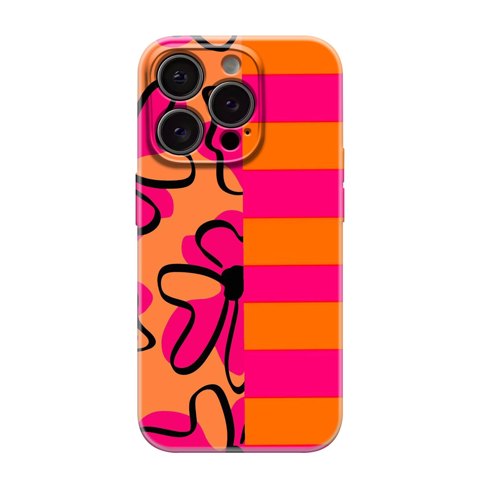 Retro Bloom Orange Glossy Hard Case
