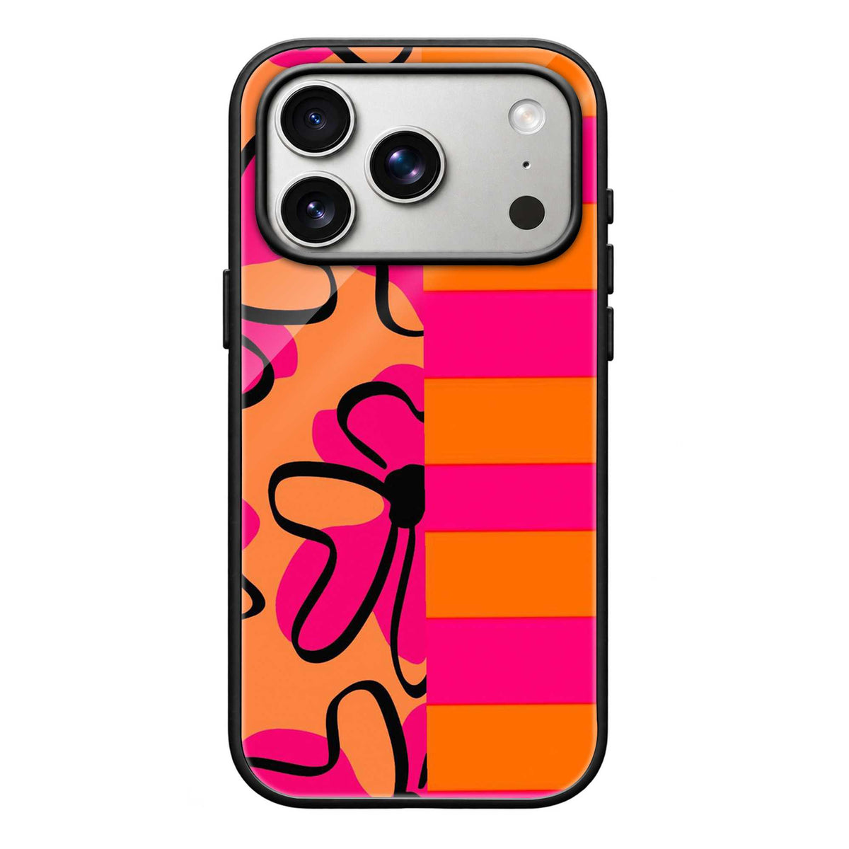 Retro Bloom Orange Glass Case