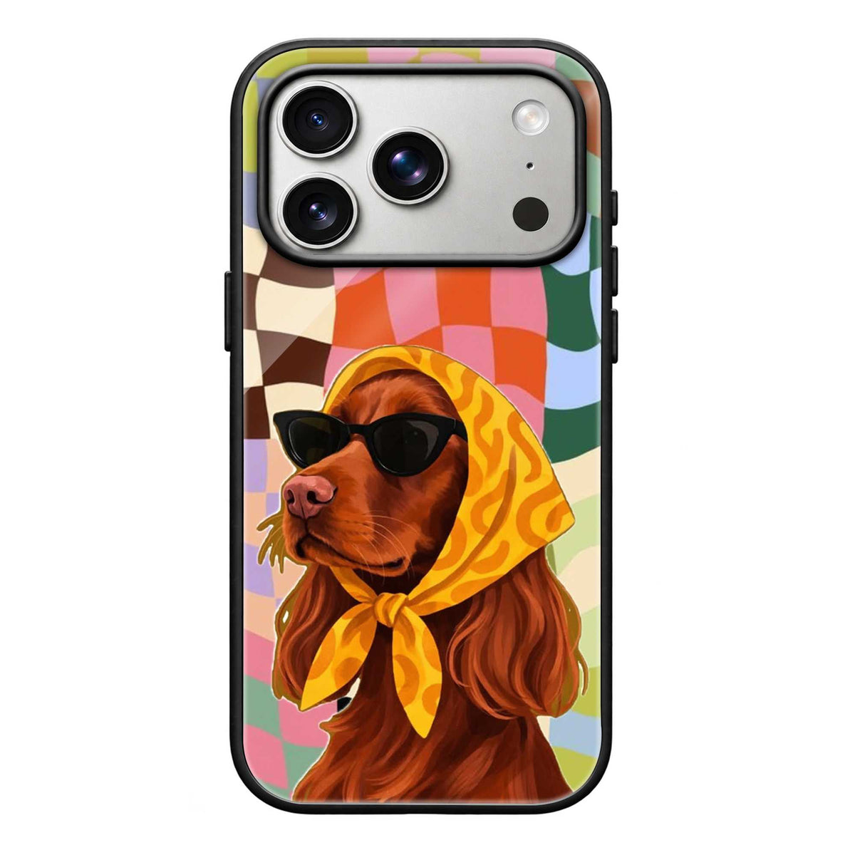 Retro Pup Glass Case