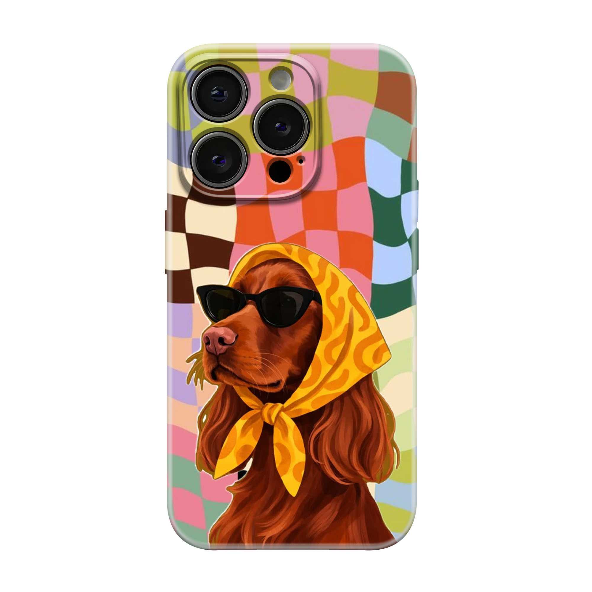 Retro Pup Vibes Glossy Hard Case