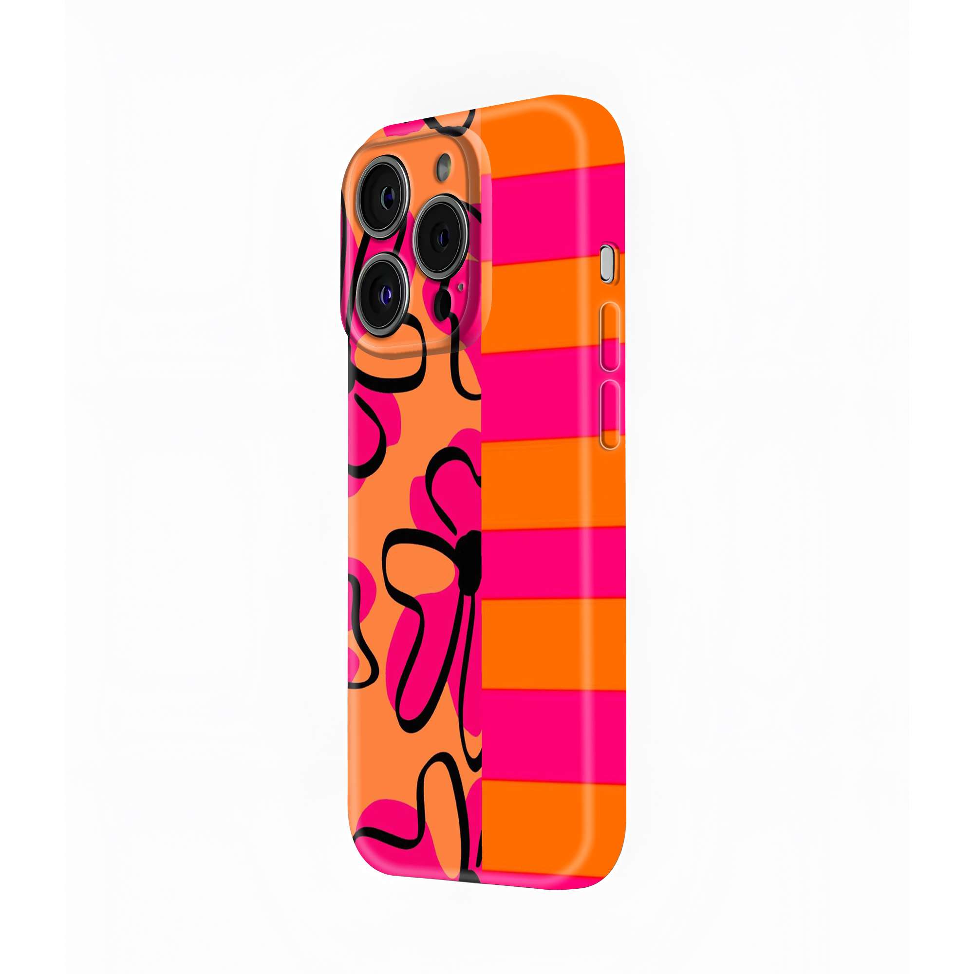 Retro Bloom Orange Glossy Hard Case