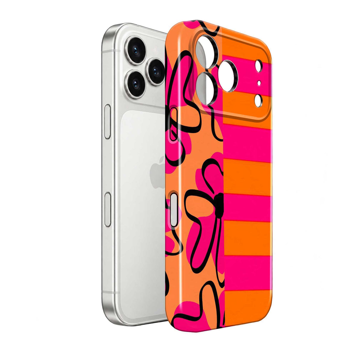 Retro Bloom Orange Glossy Hard Case