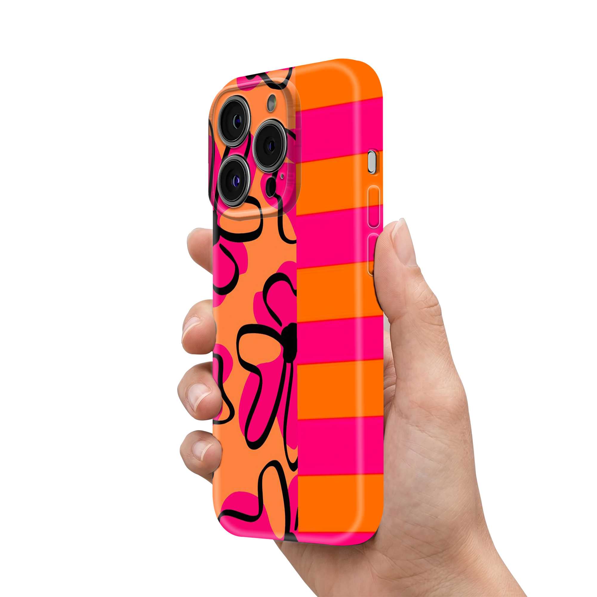 Retro Bloom Orange Glossy Hard Case