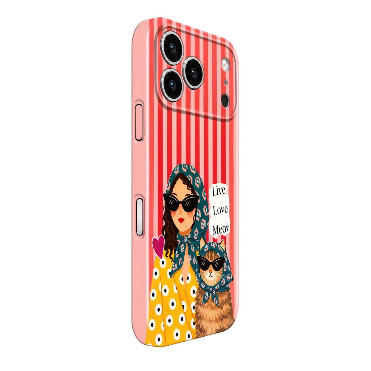 Retro Meow Vibes Glossy Hard Case