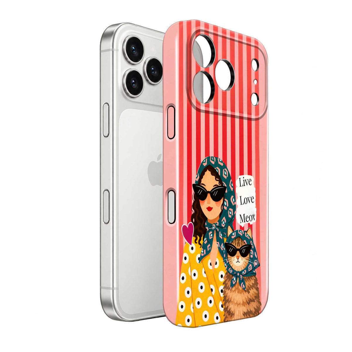 Retro Meow Vibes Glossy Hard Case