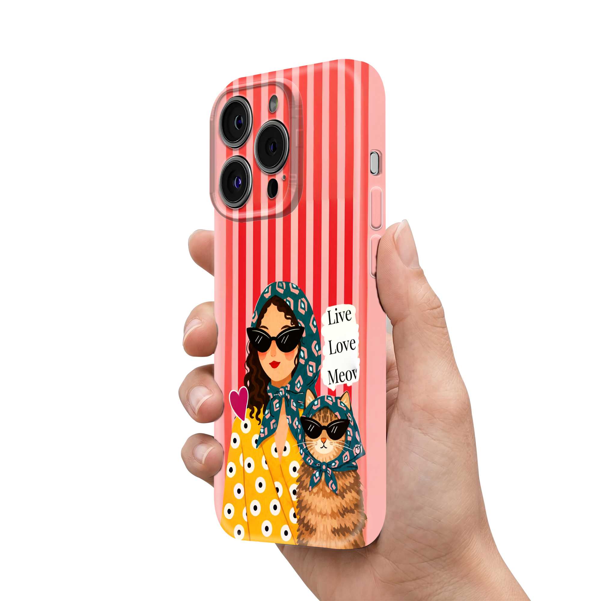 Retro Meow Vibes Glossy Hard Case
