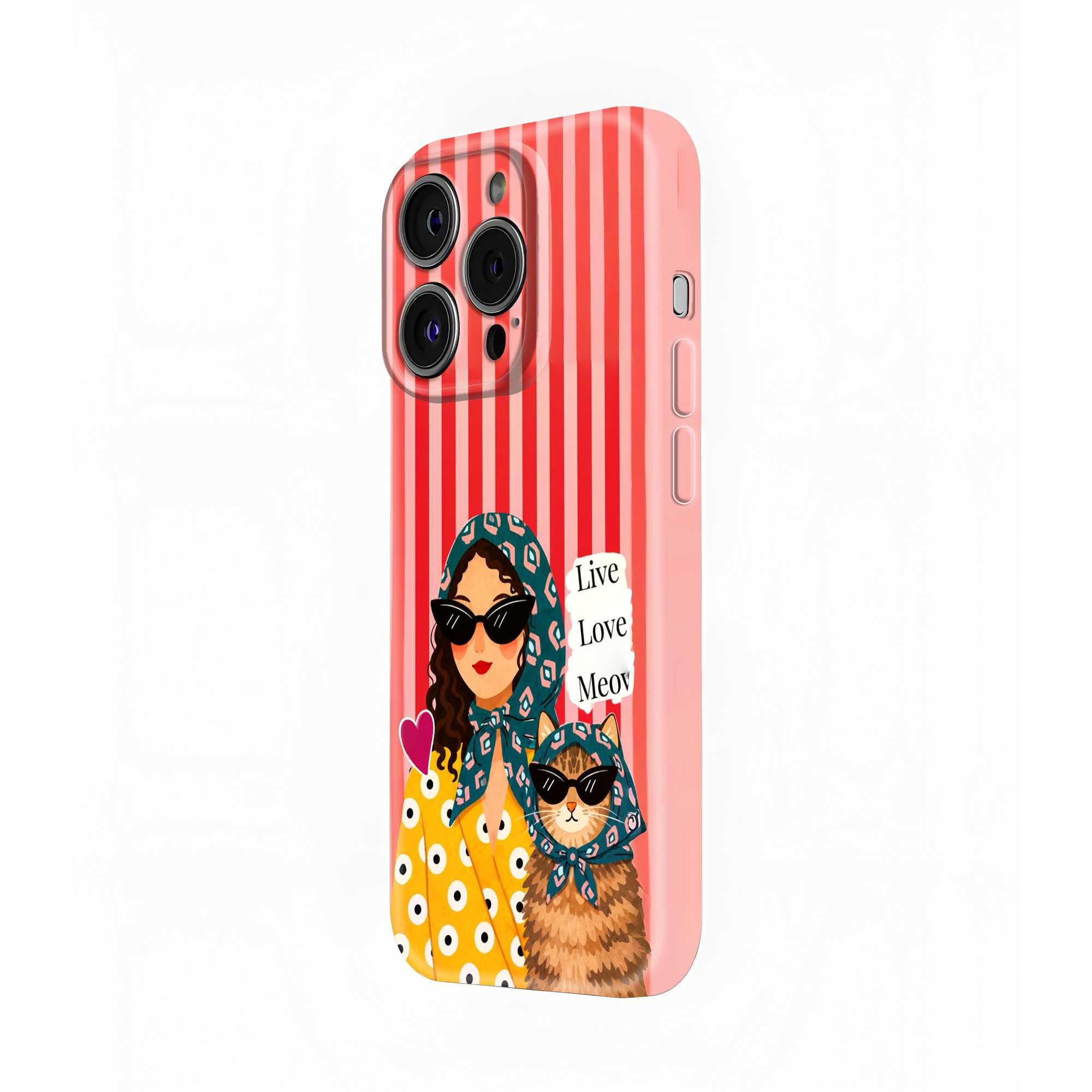 Retro Meow Vibes Glossy Hard Case