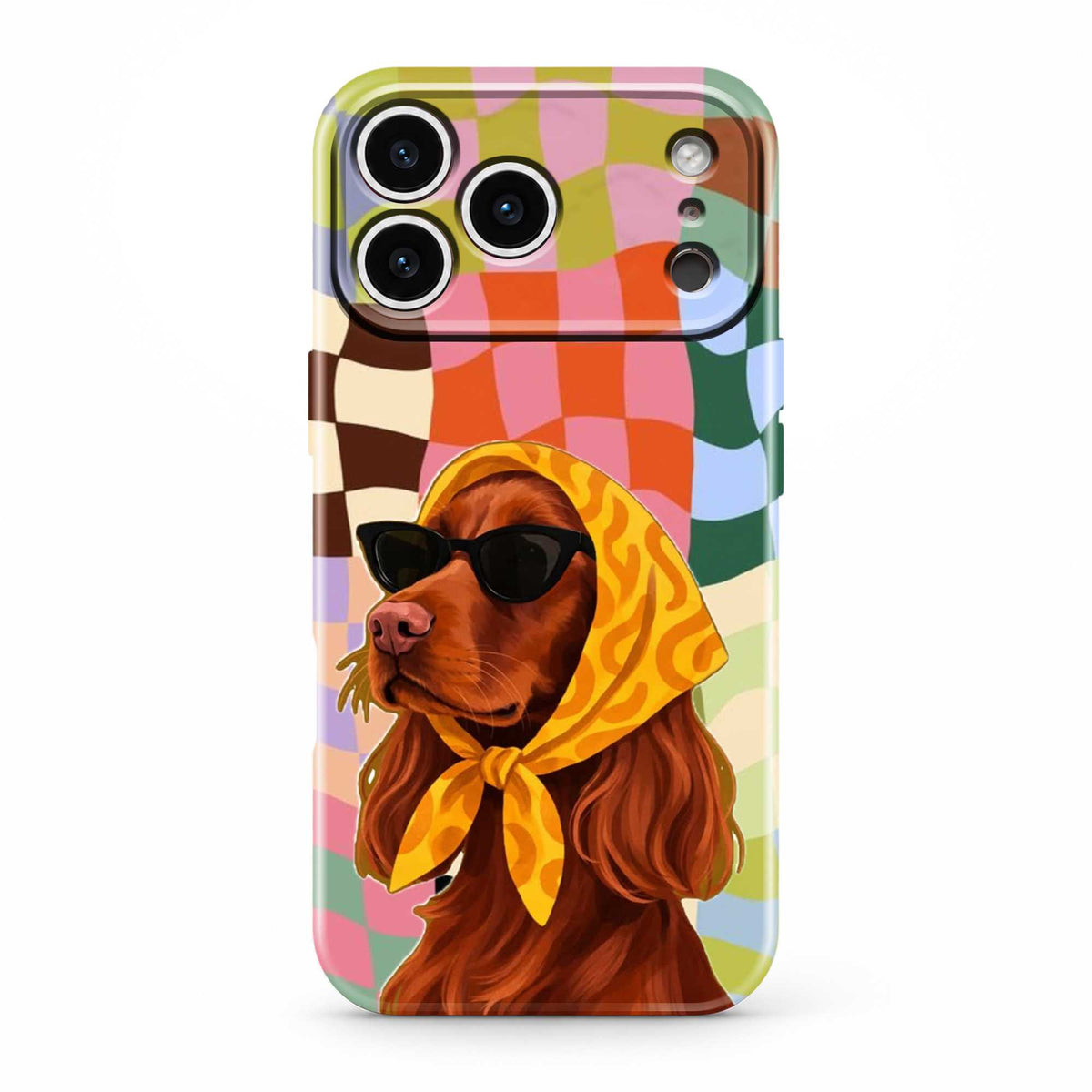 Retro Pup Vibes Glossy Hard Case