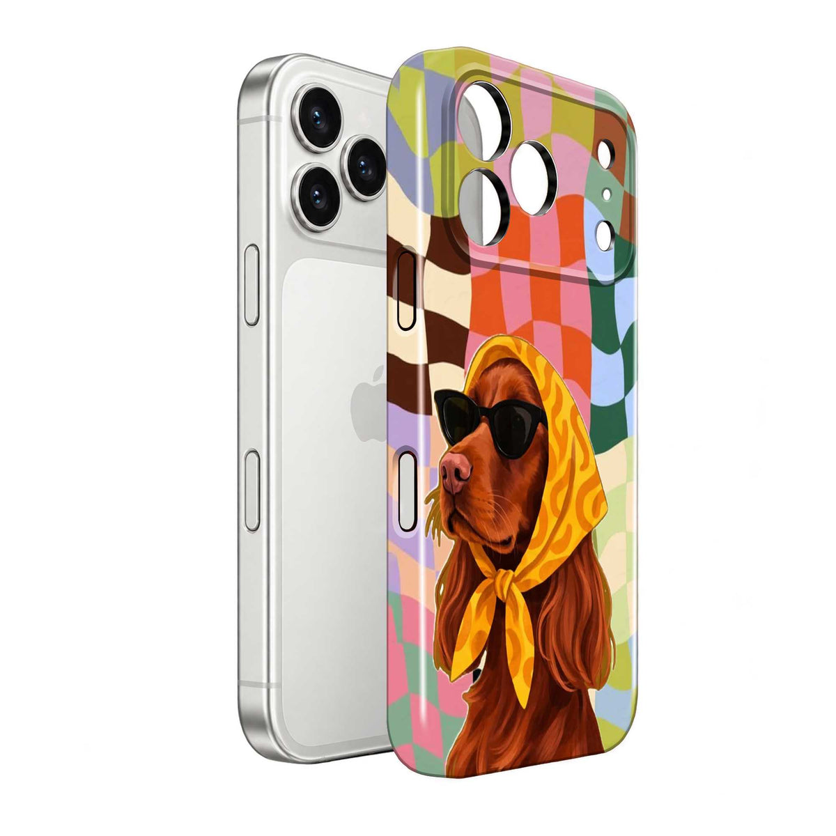 Retro Pup Vibes Glossy Hard Case