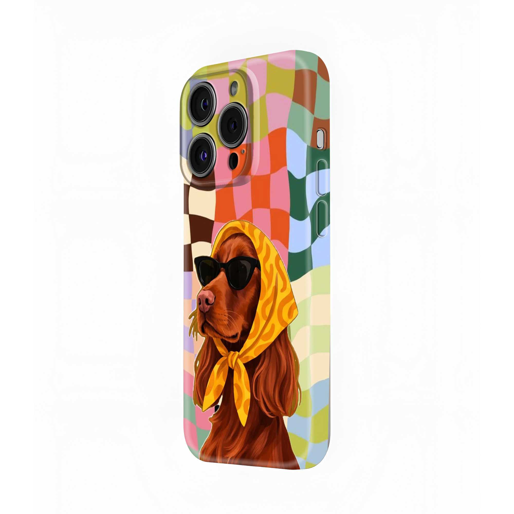 Retro Pup Vibes Glossy Hard Case