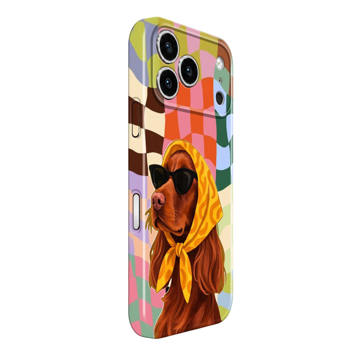 Retro Pup Vibes Glossy Hard Case
