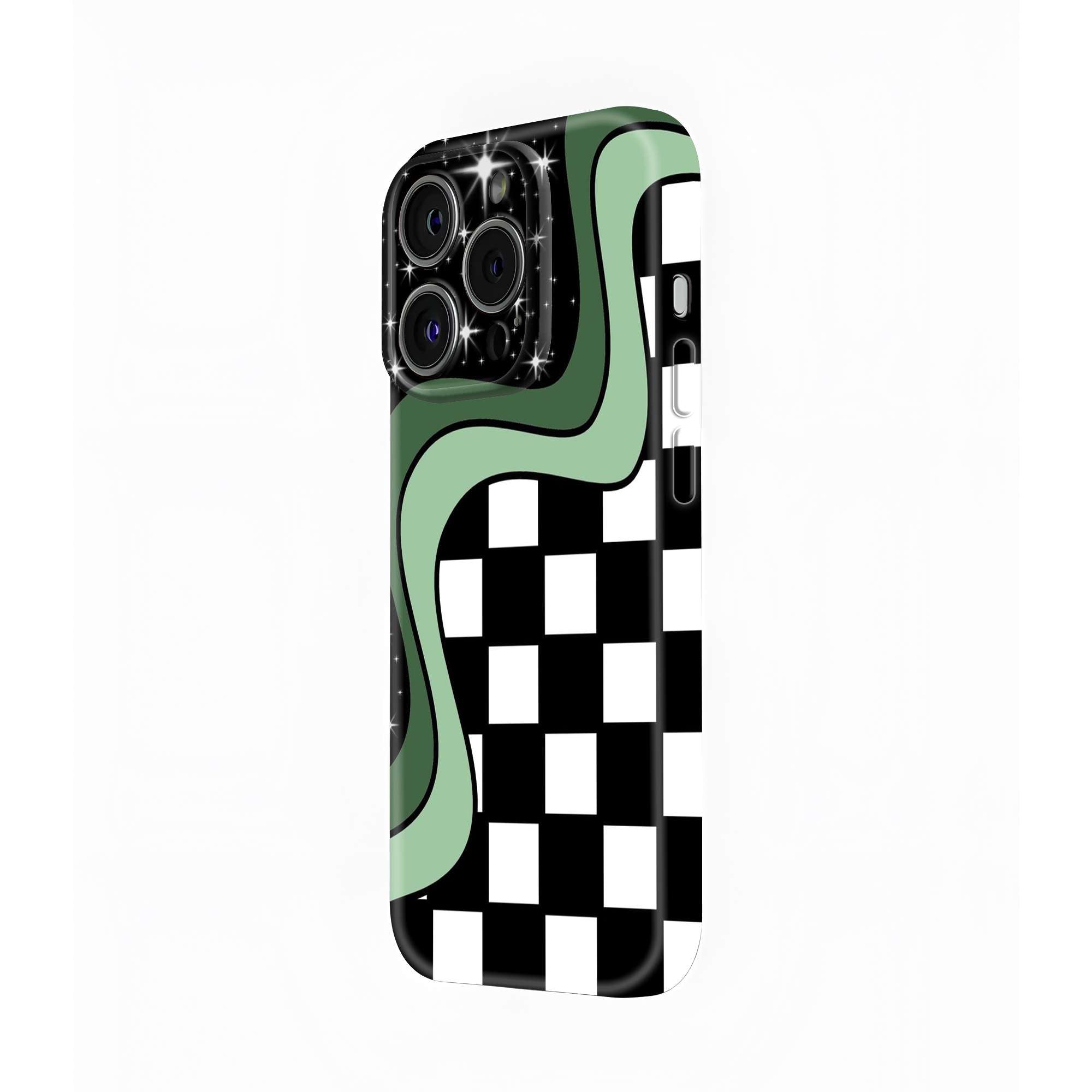 Retro Checks Glossy Hard Case