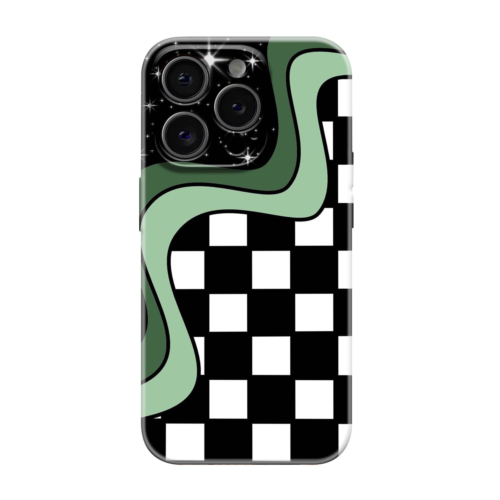 Retro Checks Glossy Hard Case