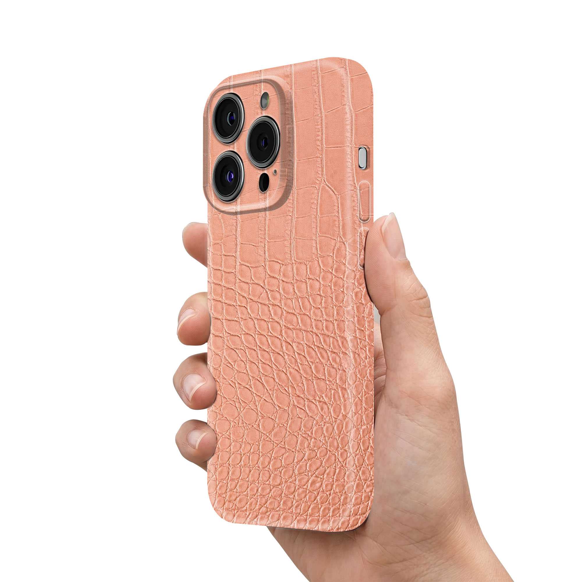 Rose Crocodile Glossy Hard Case
