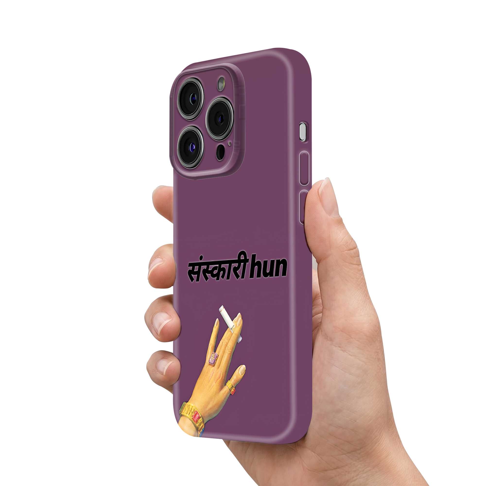 Sanskari Hun Glossy Hard Case