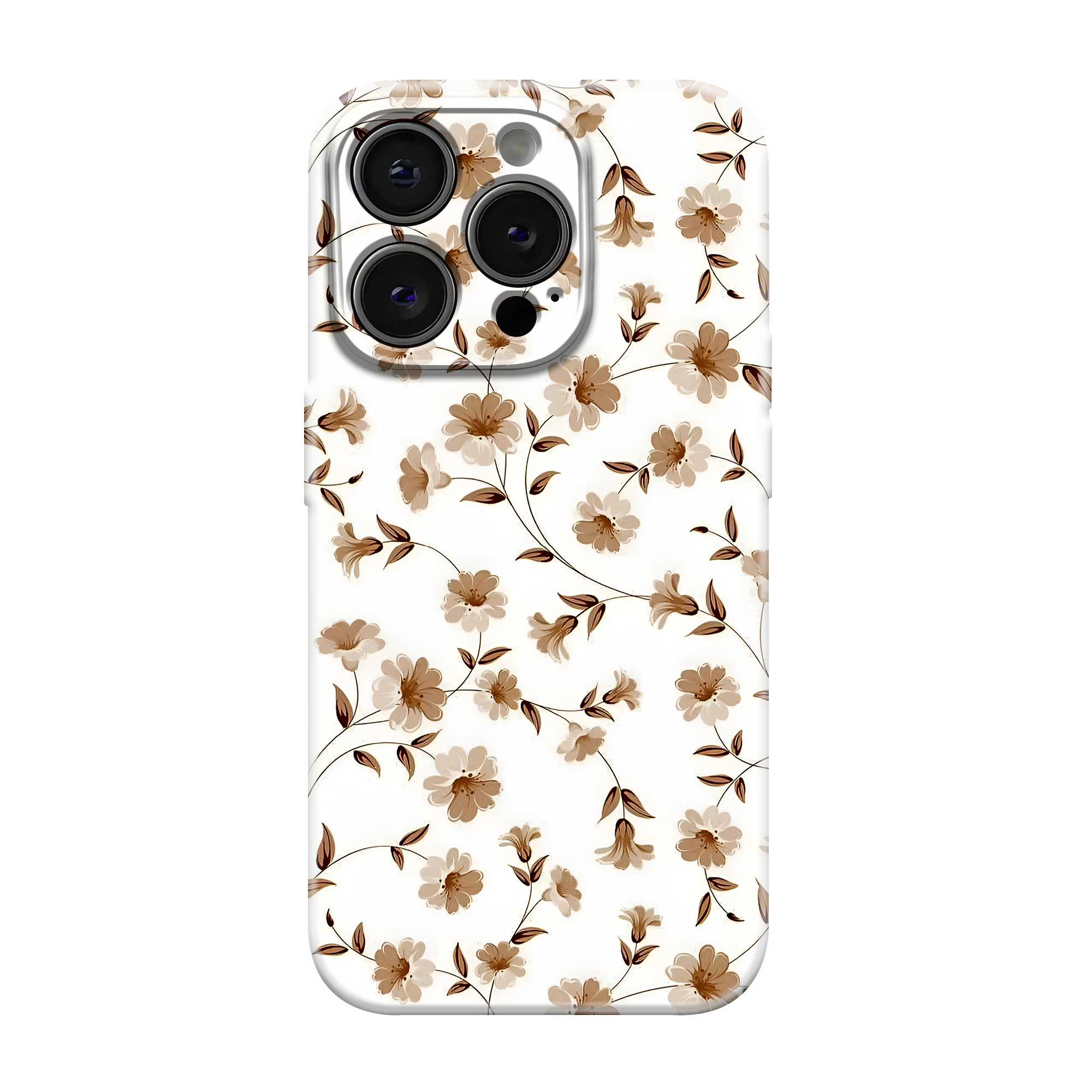Sepia Vine Floral Glossy Hard Case