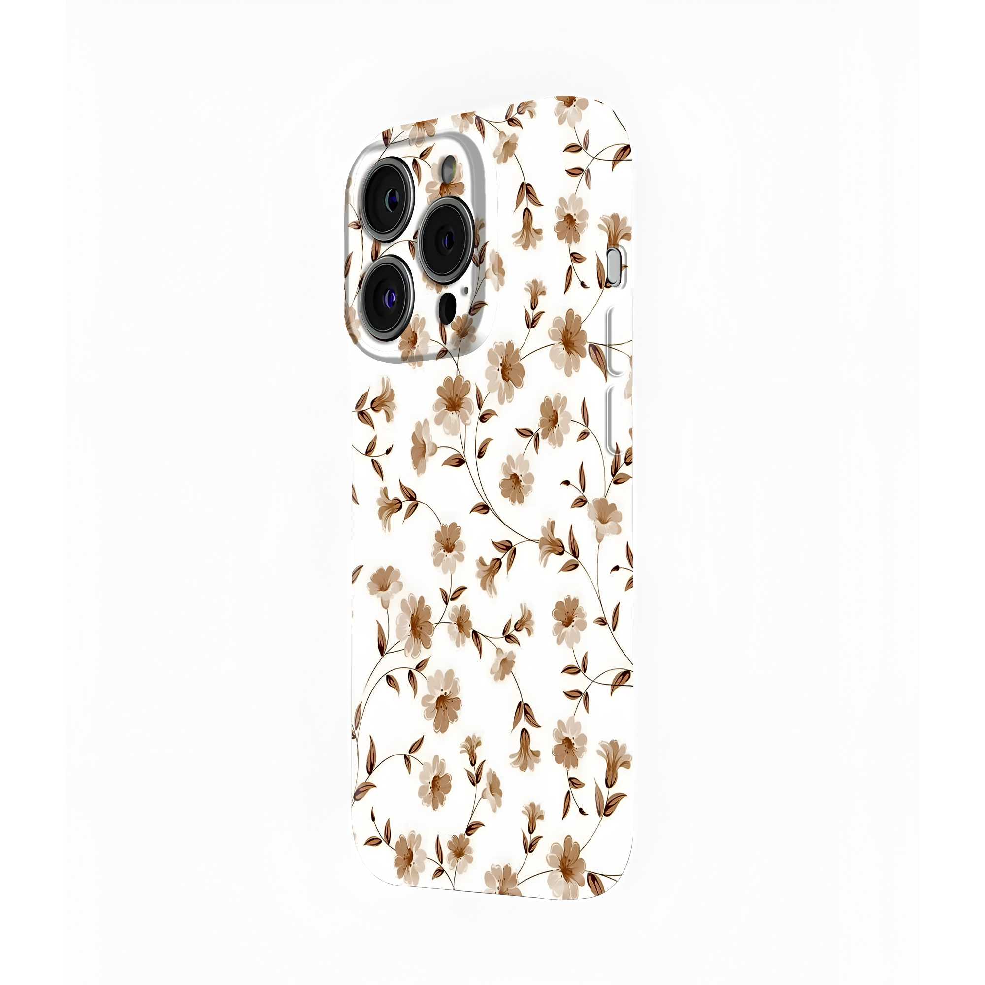 Sepia Vine Floral Glossy Hard Case