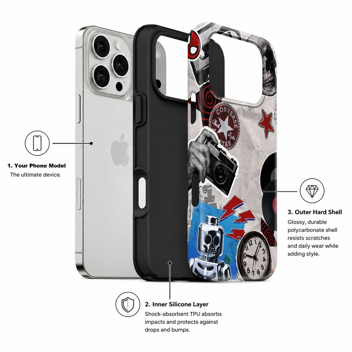 Skull Star Dual Guard Case