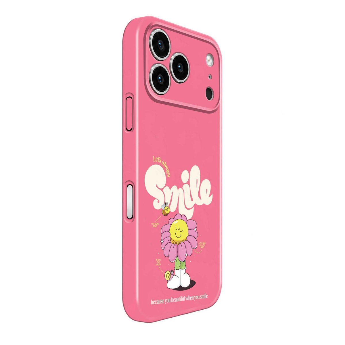 Smile Bloom Glossy Hard Case