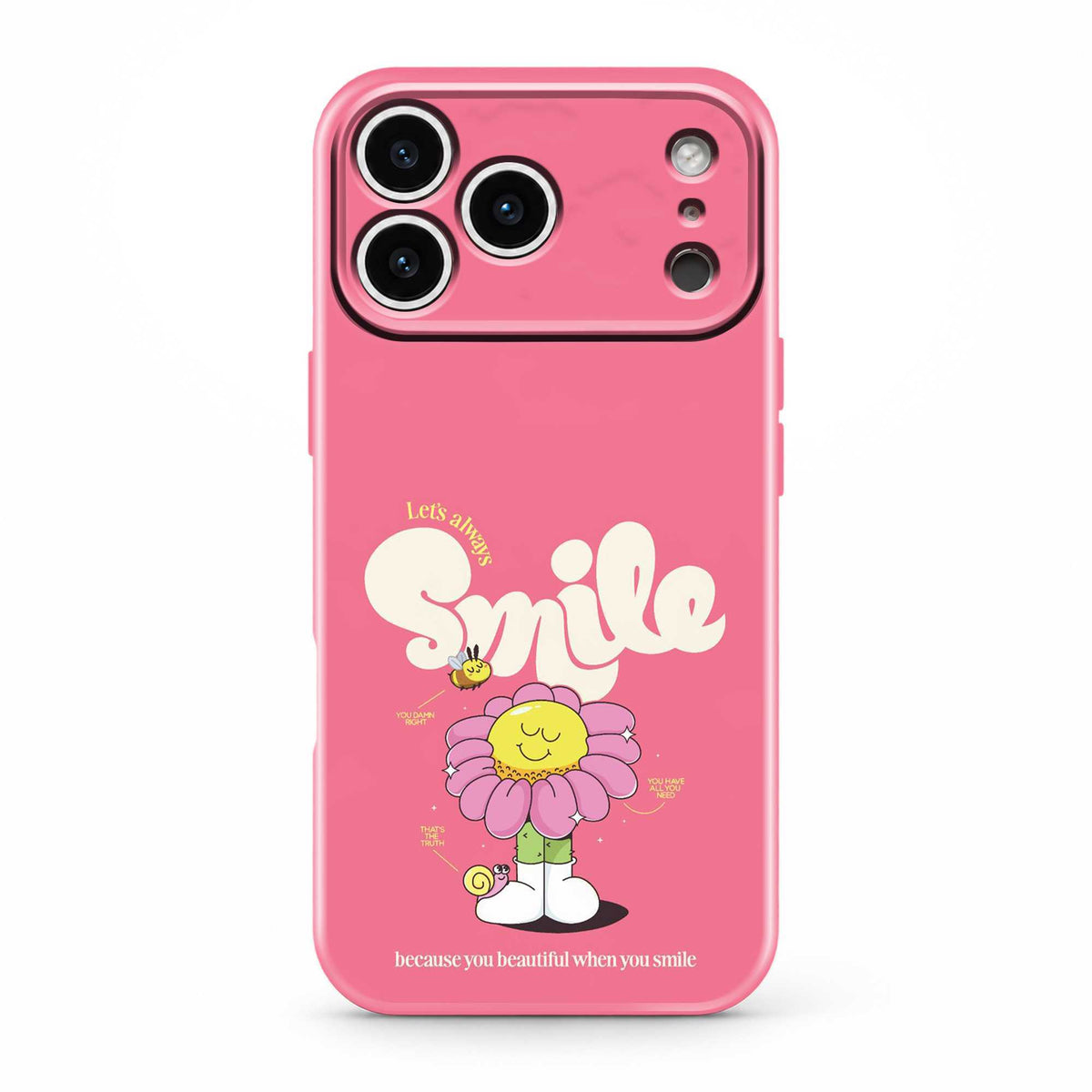 Smile Bloom Glossy Hard Case