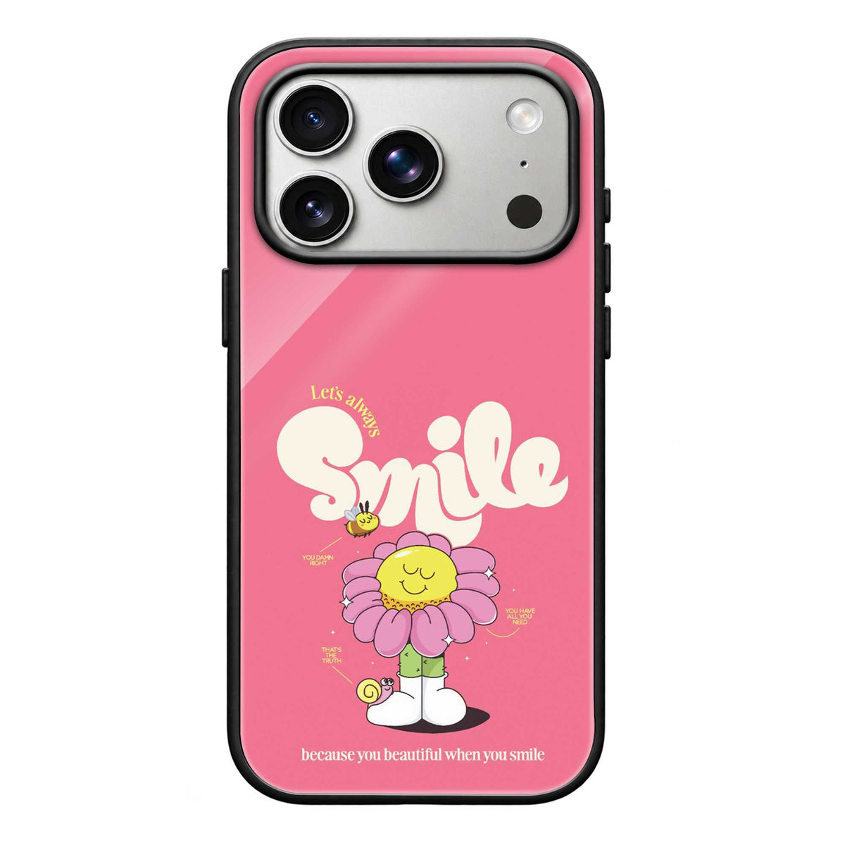 Smile Bloom Glass Case