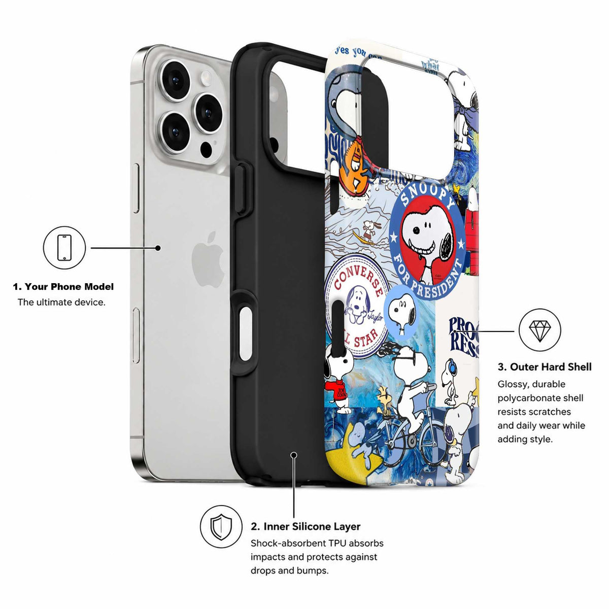 Snoopy Dreams Dual Guard Case
