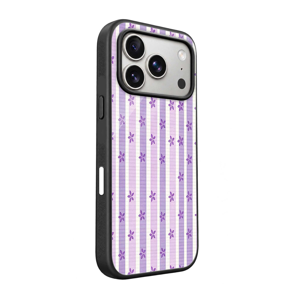 Soft Purple Flower Glass Case