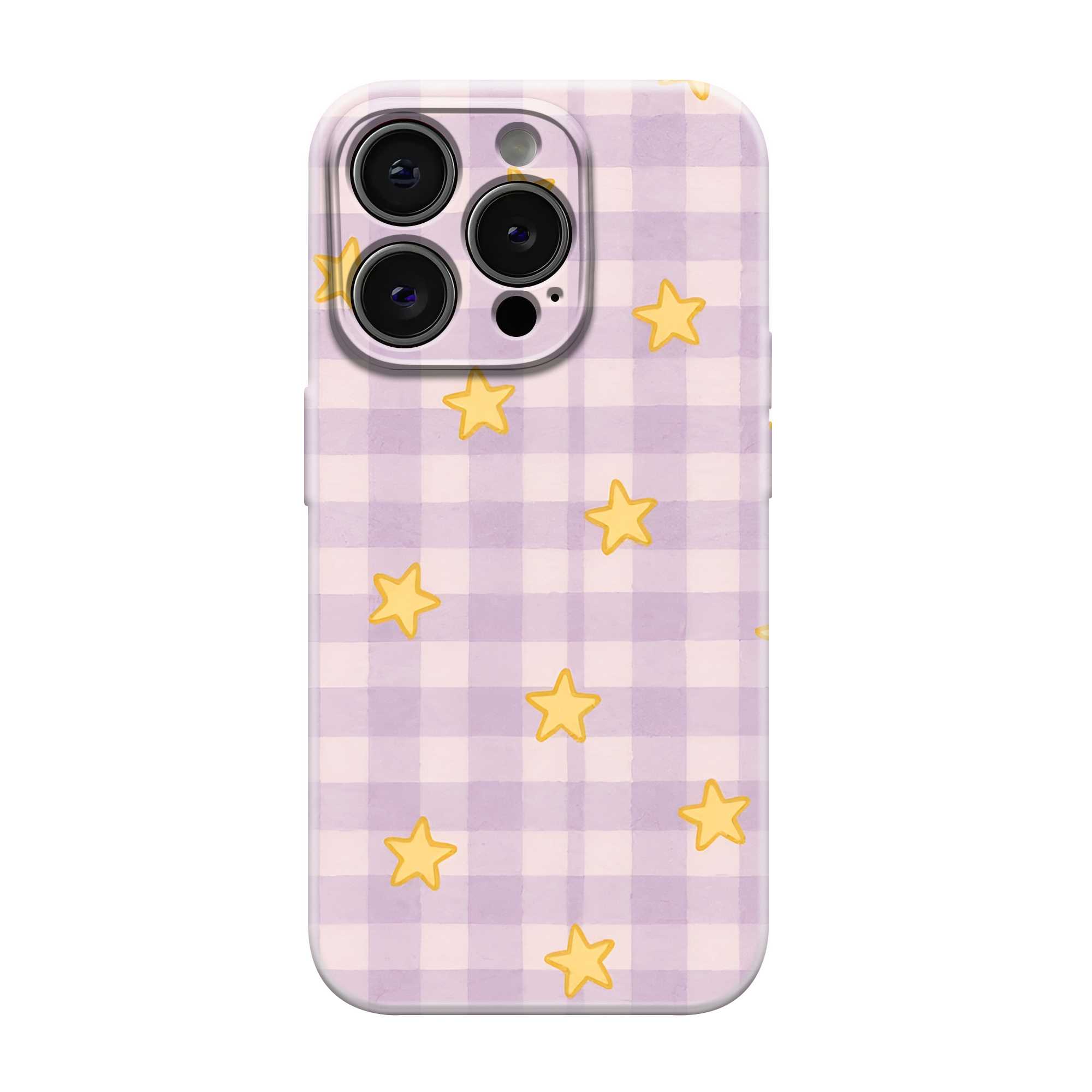 Star Gingham Glossy Hard Case