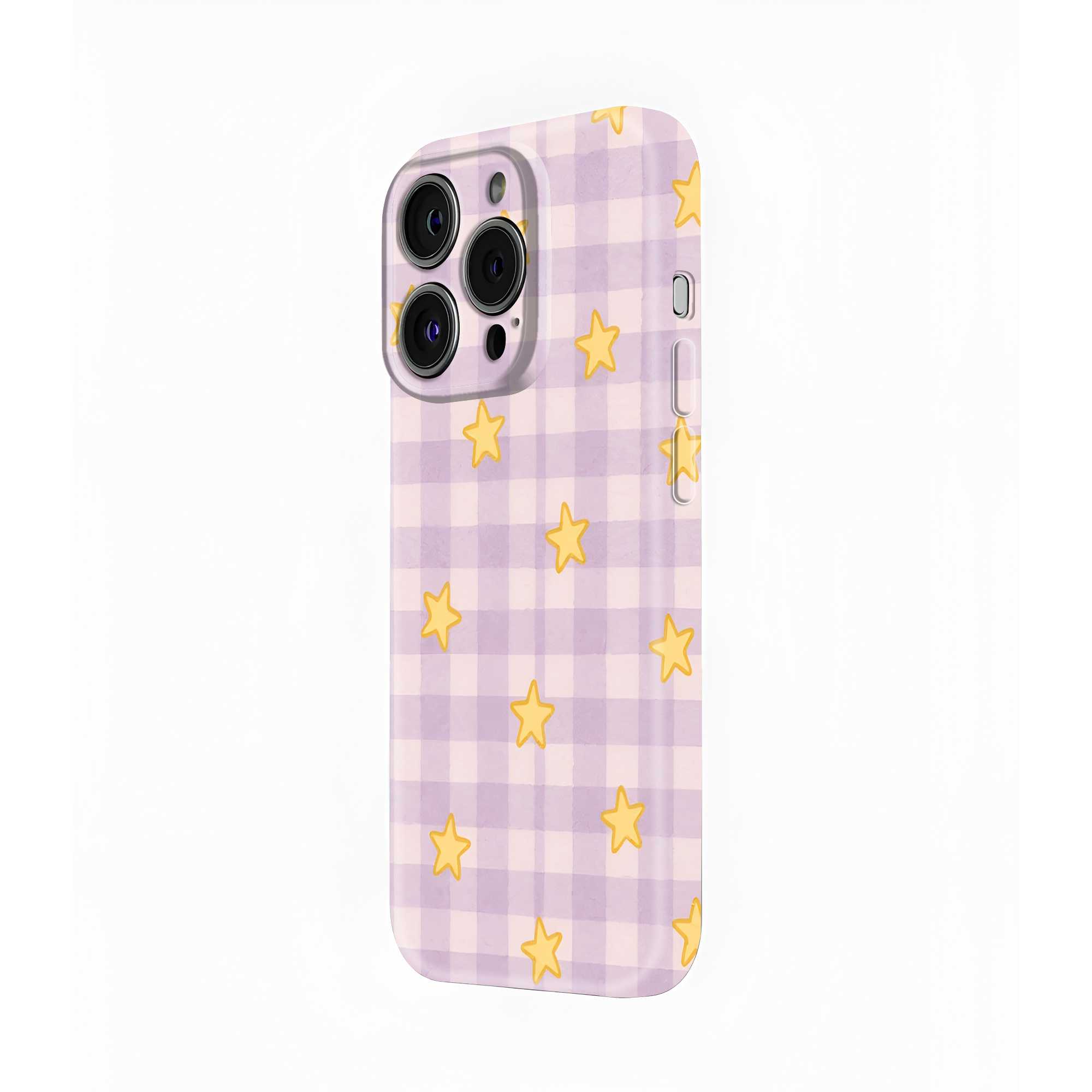 Star Gingham Glossy Hard Case
