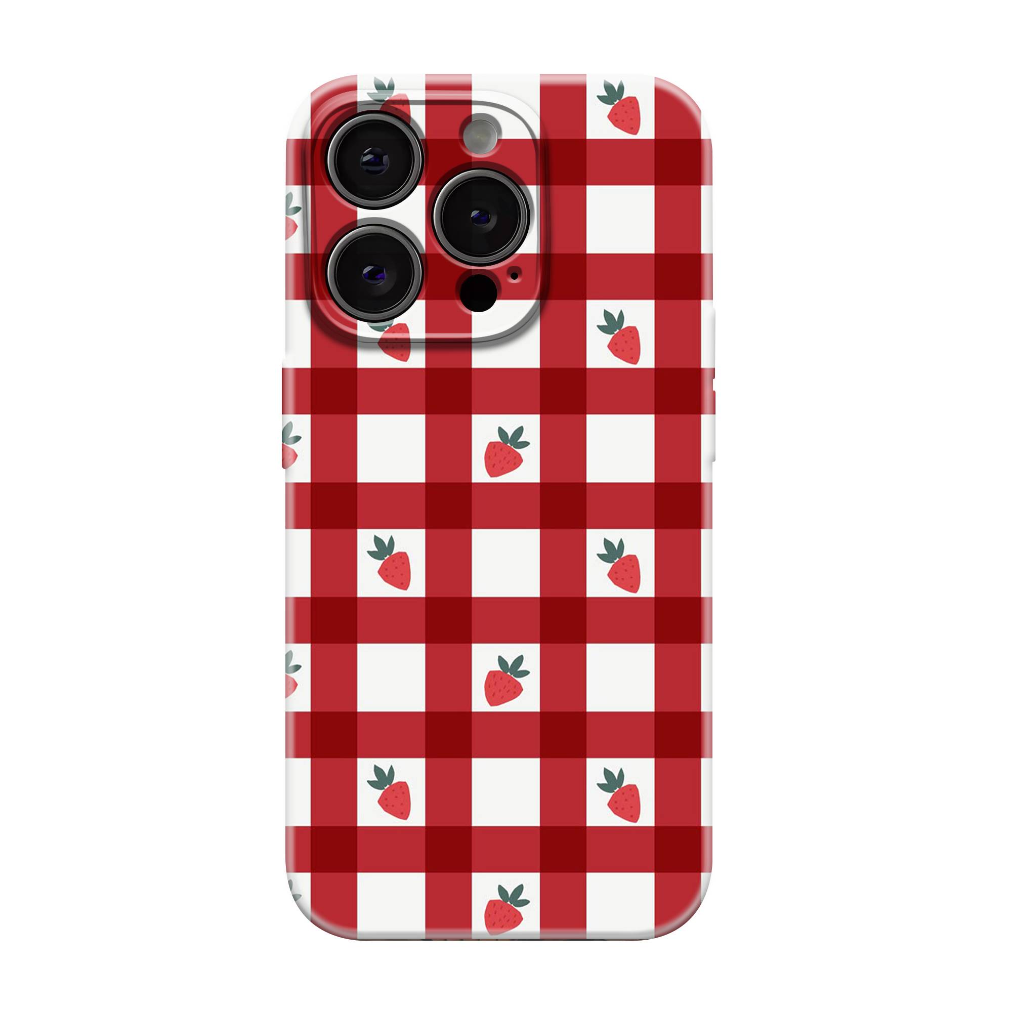 Strawberry Check Glossy Hard Case