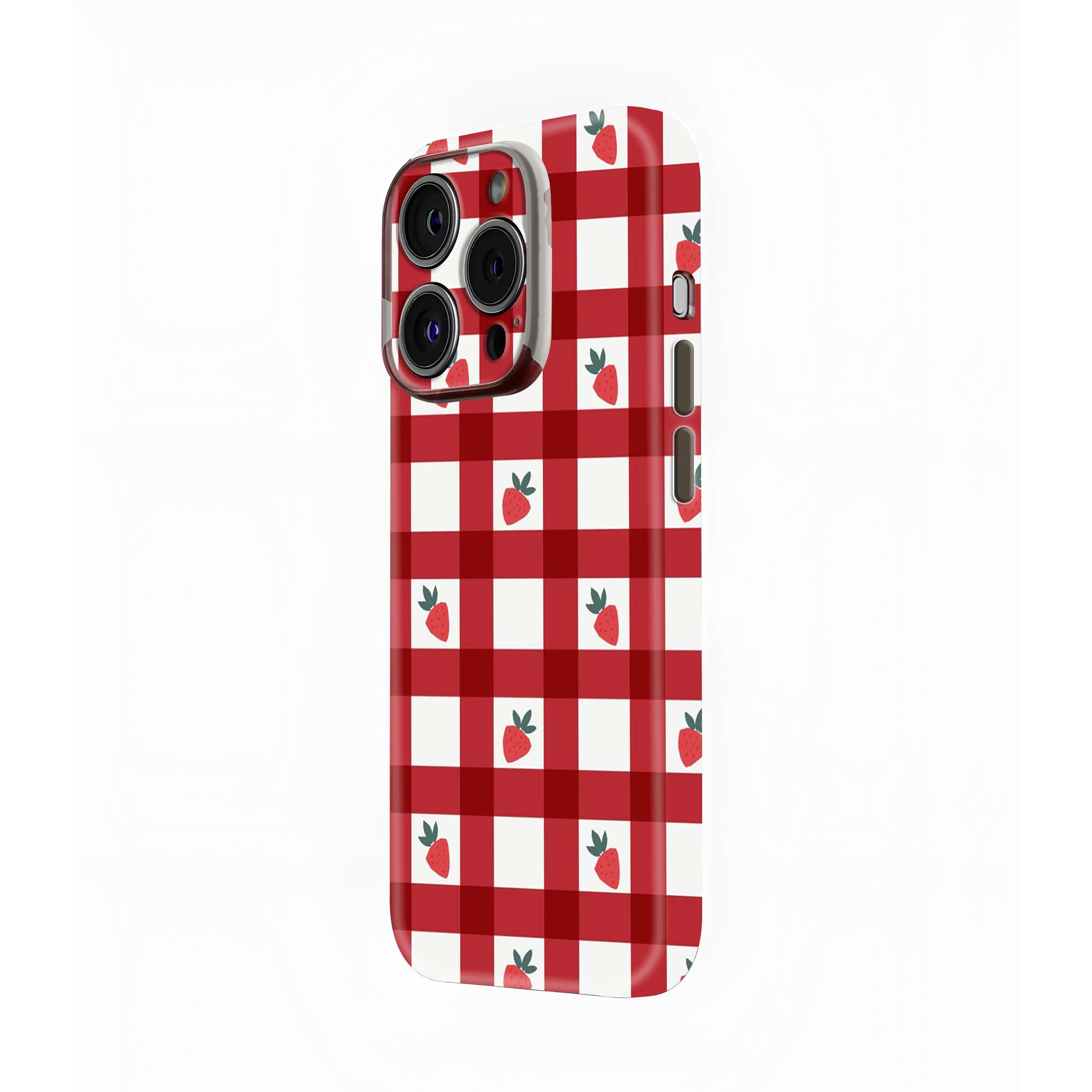 Strawberry Check Glossy Hard Case