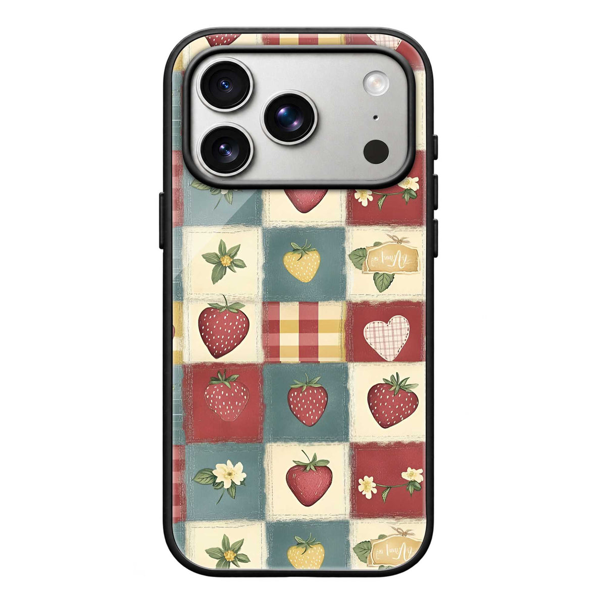 Strawberry Patch Glass Case