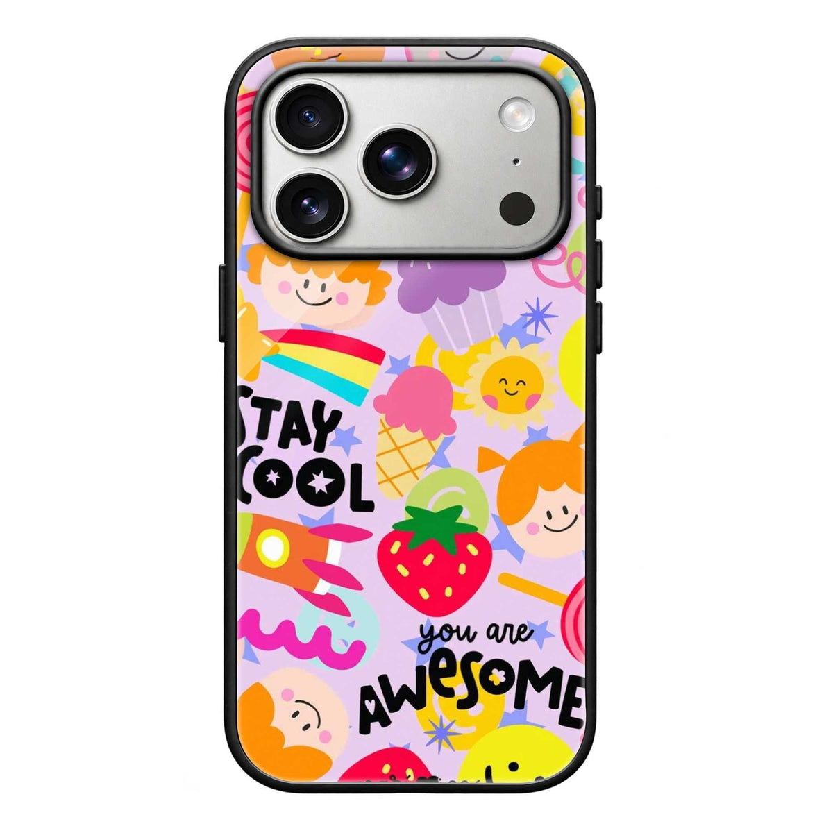 Strawberry Smiles Glass Case