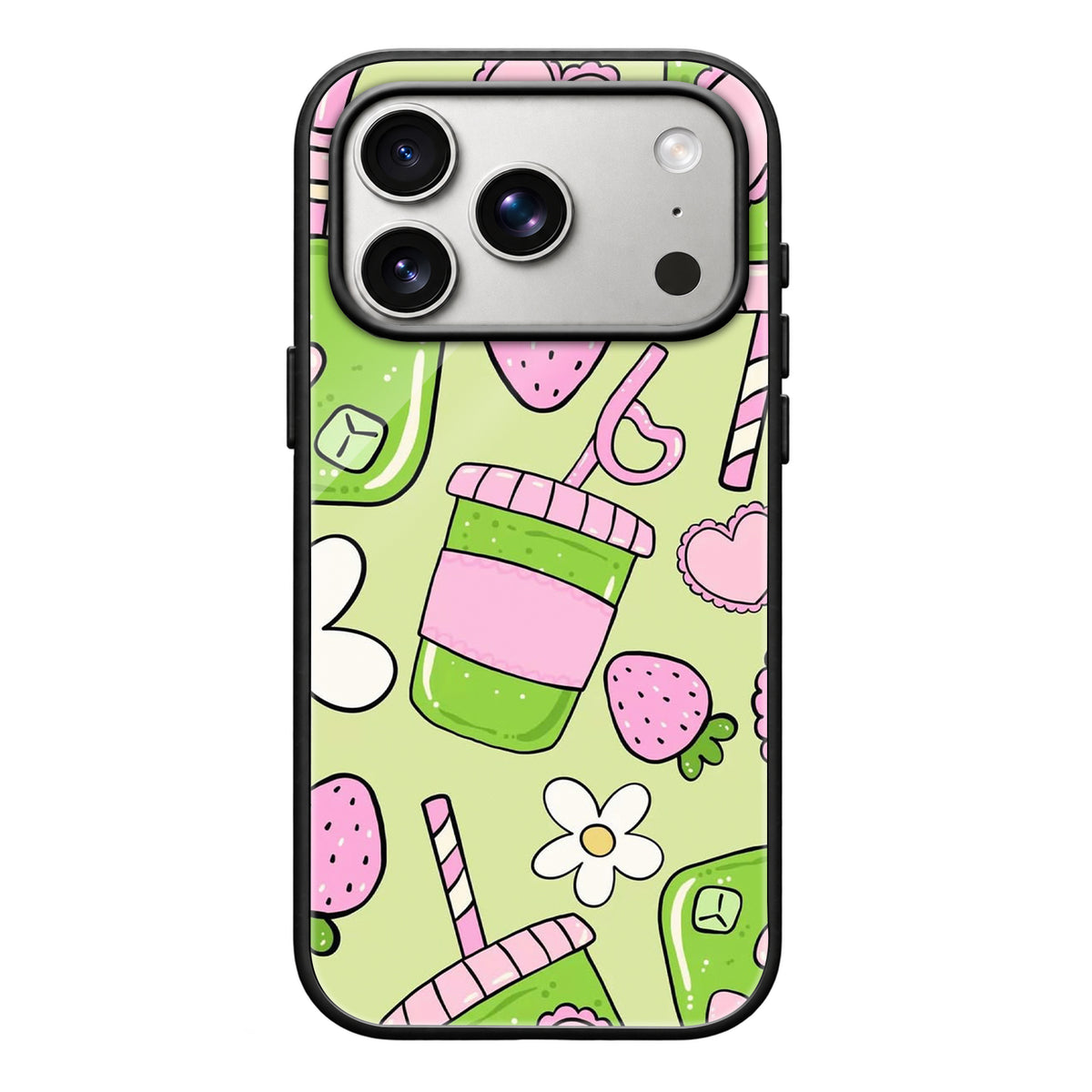 Strawberry Matcha Glass Case