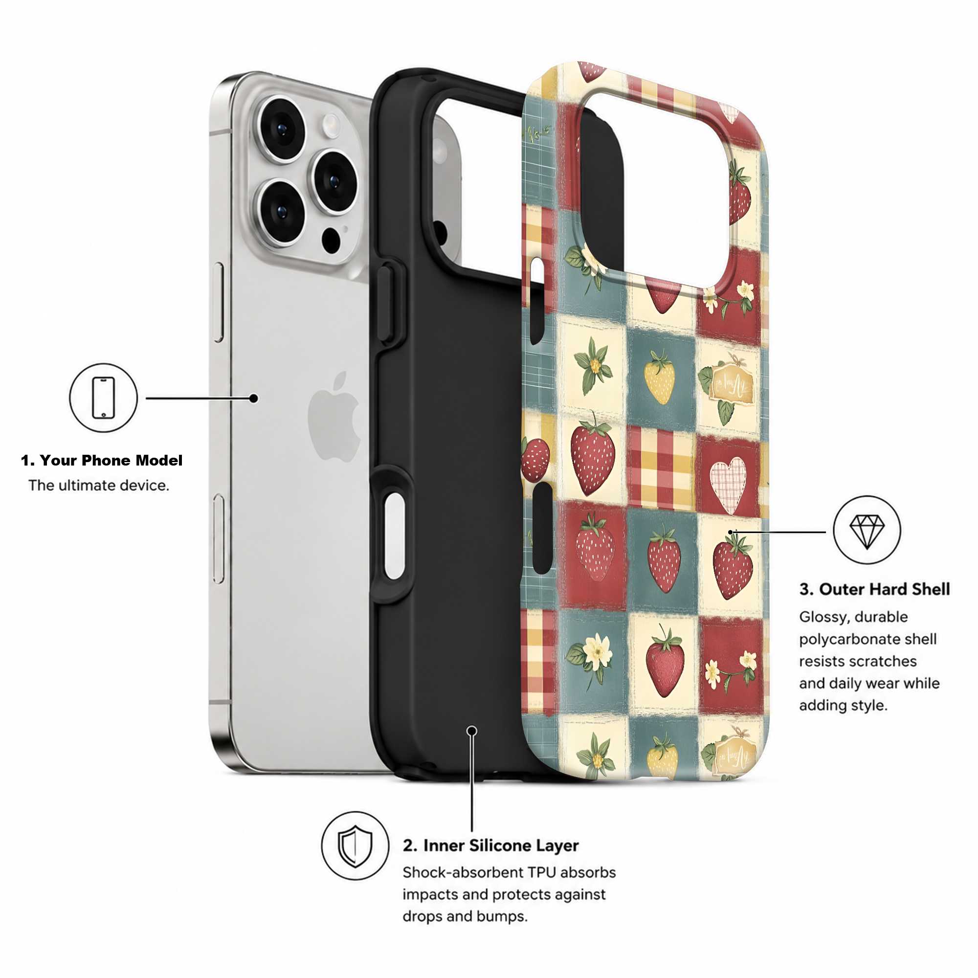 Strawberry Patch Dual Guard Case