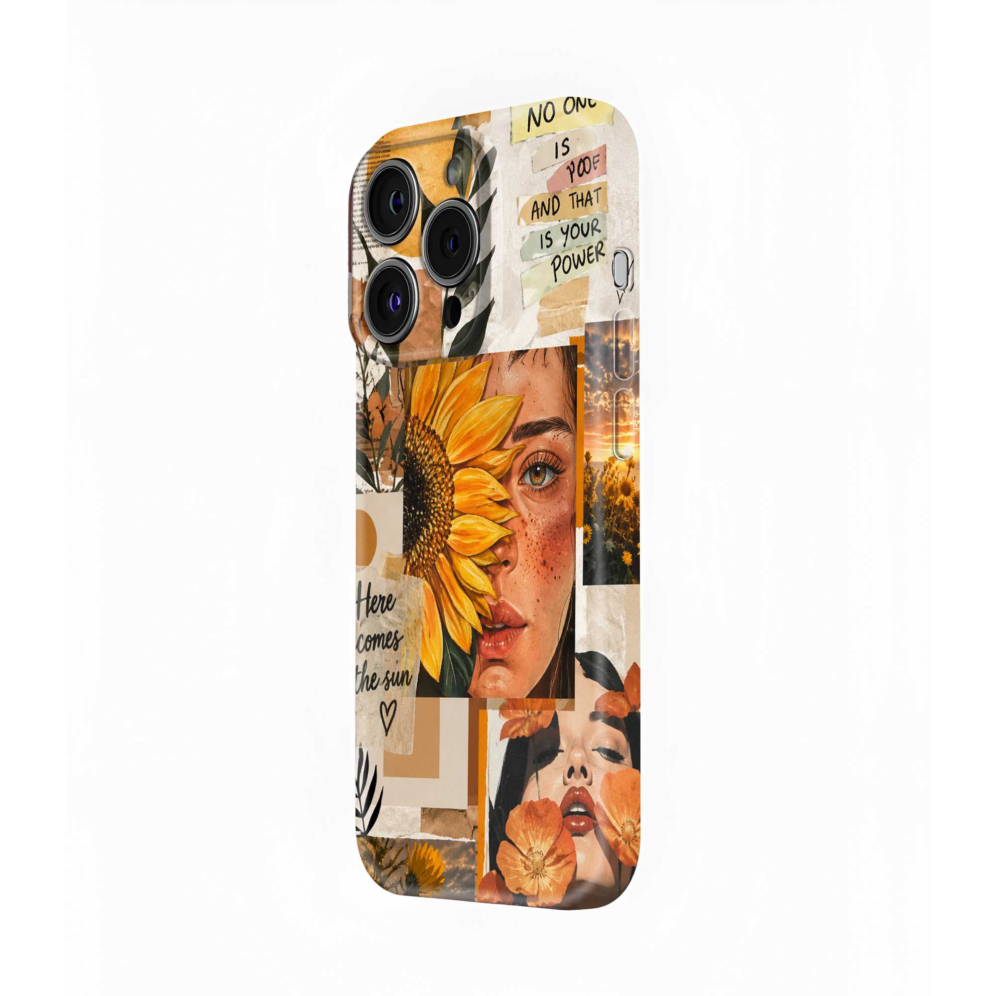 Sunflower collage Glossy Hard Case