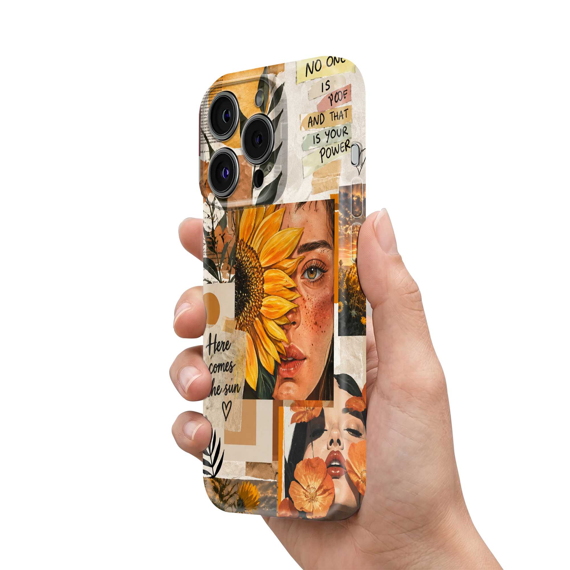 Sunflower collage Glossy Hard Case