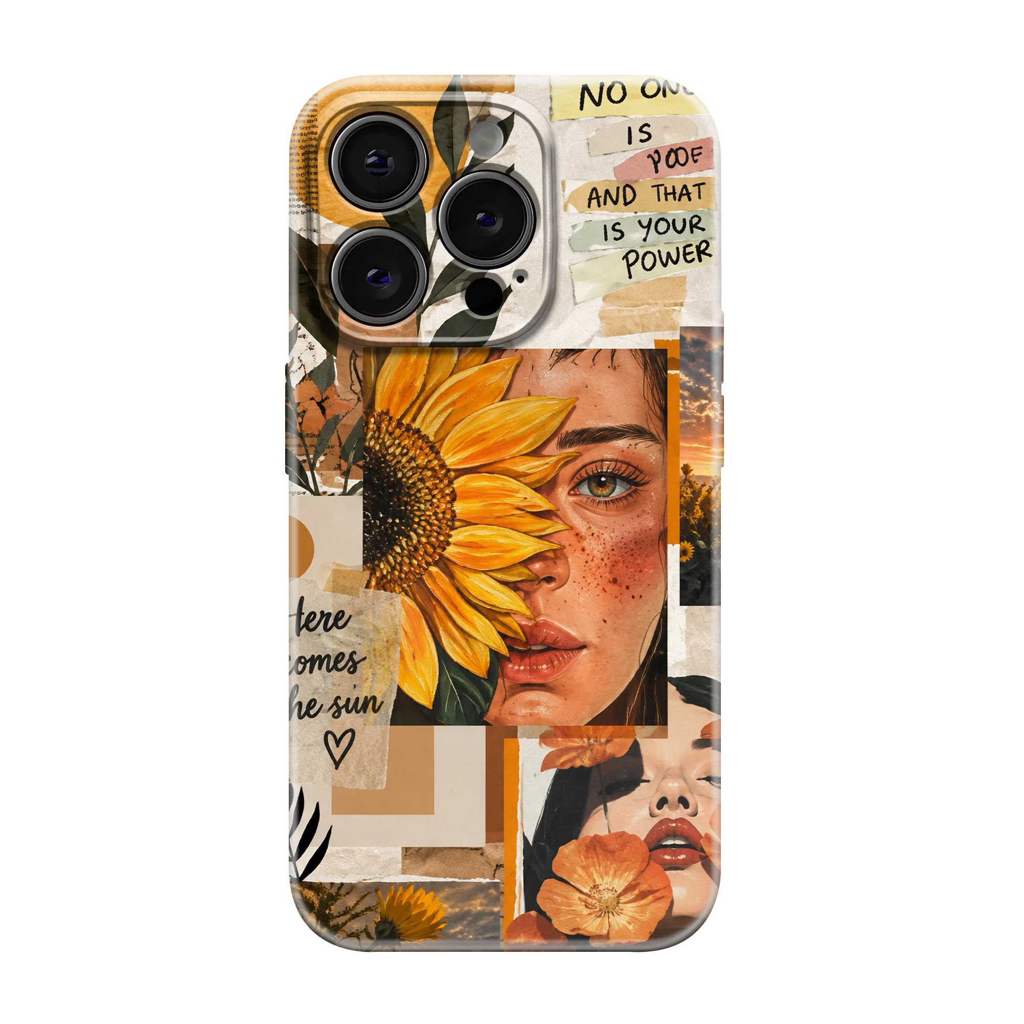 Sunflower collage Glossy Hard Case