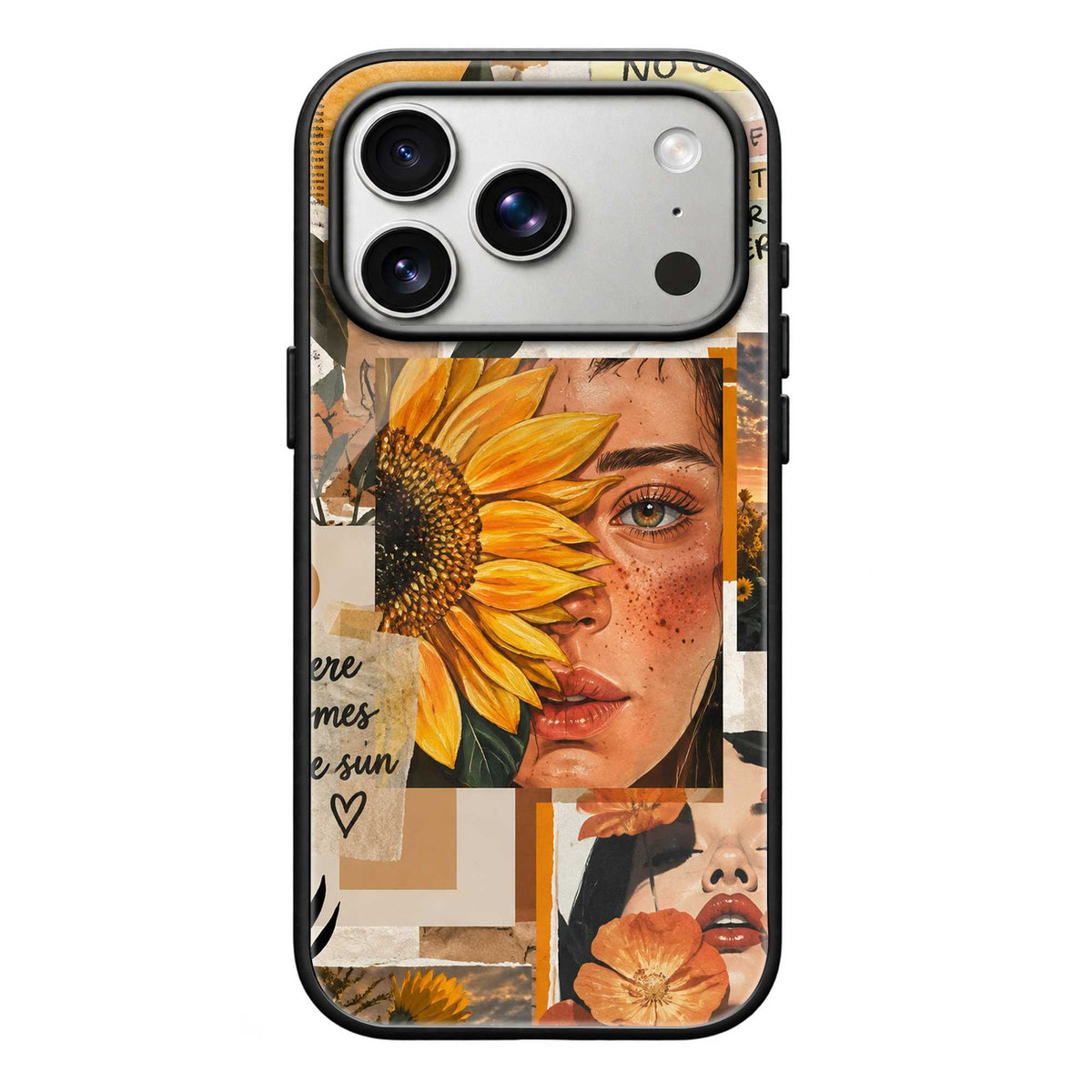 Sunflower collage Glass Case
