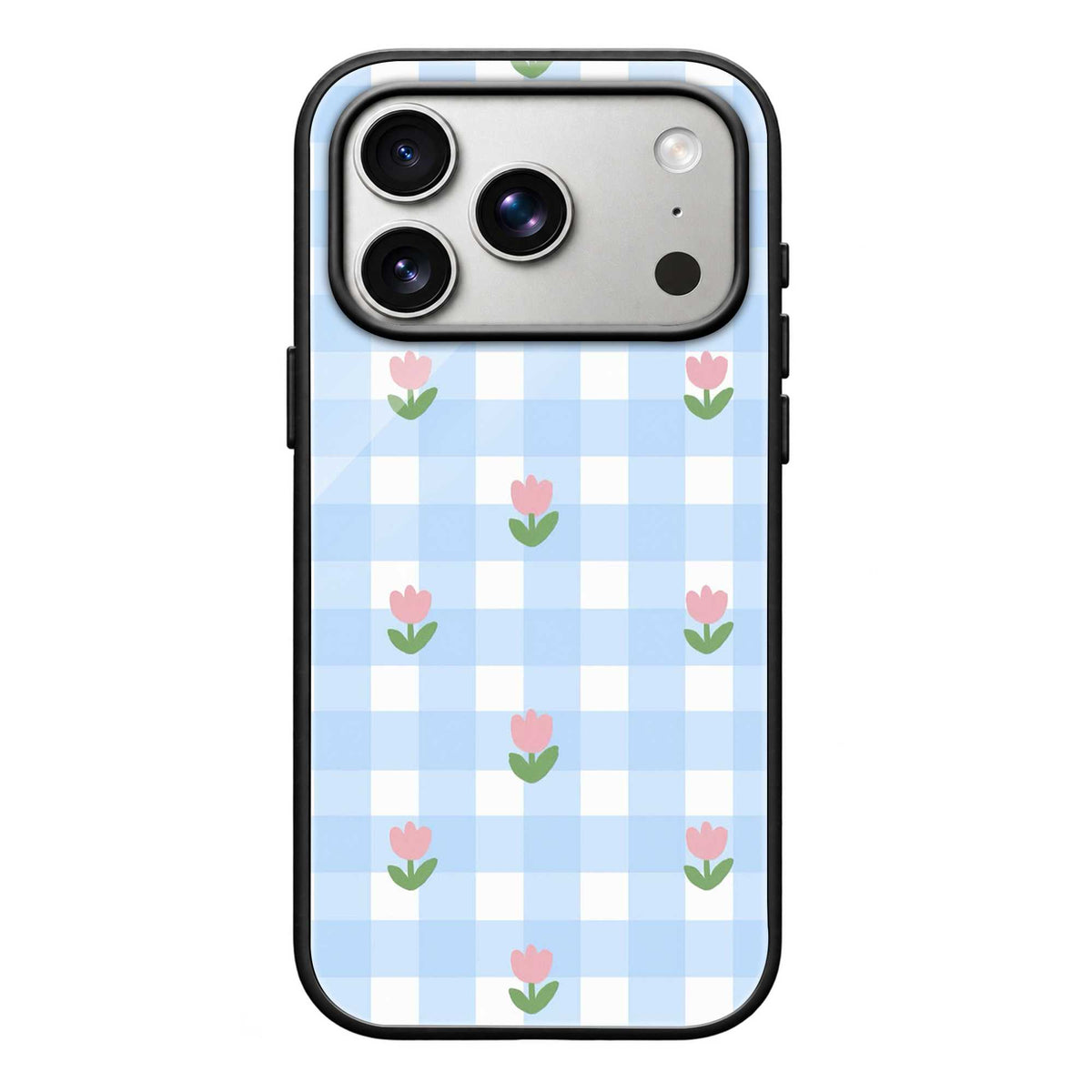 Tulip Gingham Glass Case