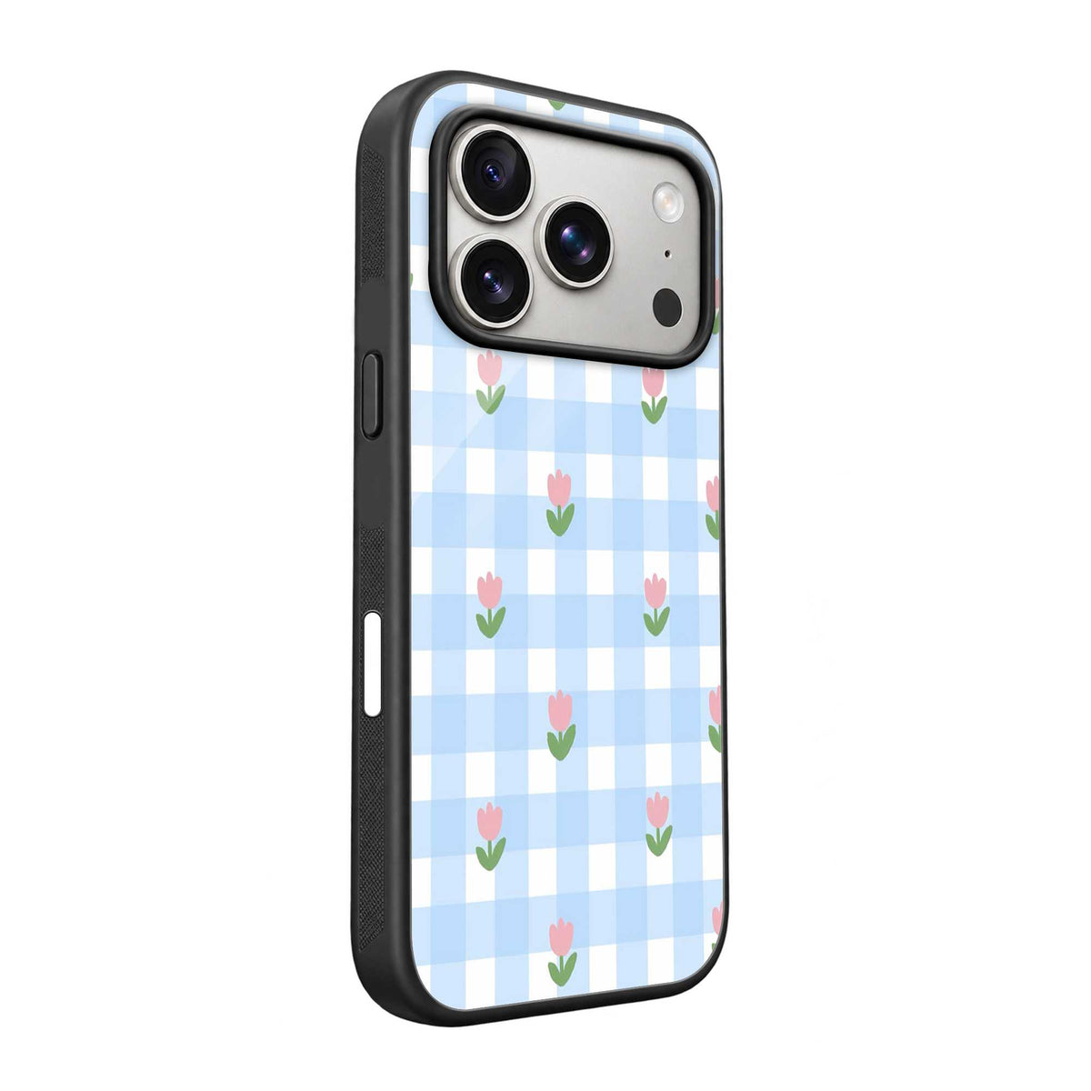 Tulip Gingham Glass Case