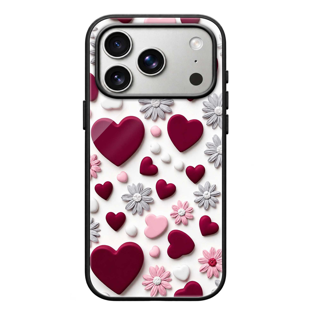 Velvet Hearts Glass Case