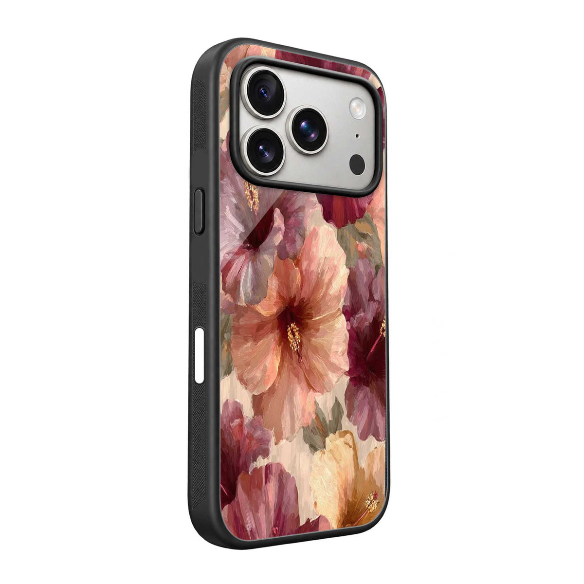 Velvet Hibiscus Glass Case