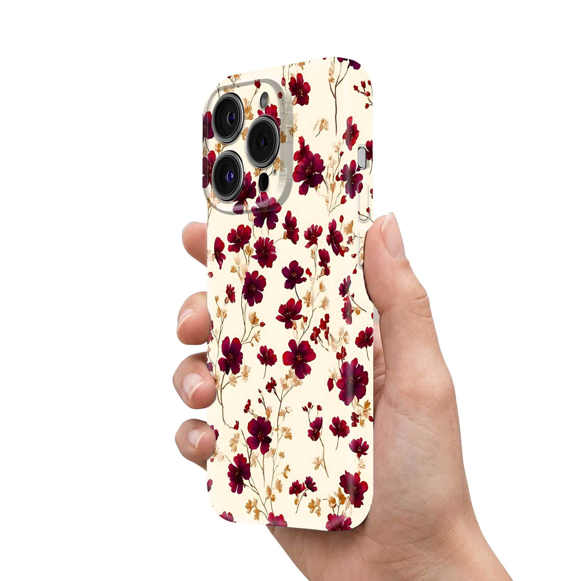 Wine Florals Glossy Hard Case