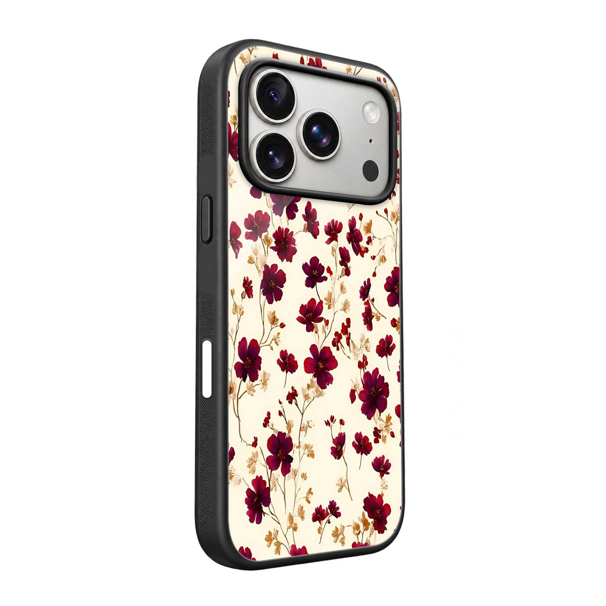 Wine Florals Glass Case